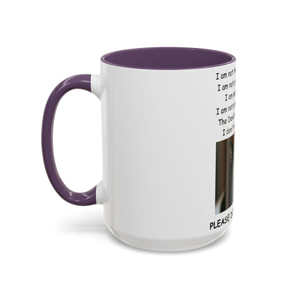 Accent Mug – Black Cat Print – Ceramic Drinkware – 15oz