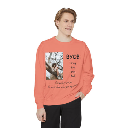 BYOB Sweatshirt – “Bring Your Own Book” – Unisex Literary Fashion