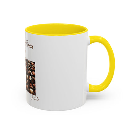 Chocolate Is Brain Fuel Coffee Mug — Chocolate Lovers Accent Mug (11/15oz)