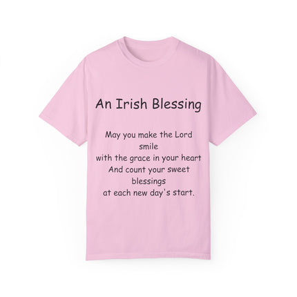 Irish Blessing Tee | Graceful Quote on Soft Garment-Dyed Cotton