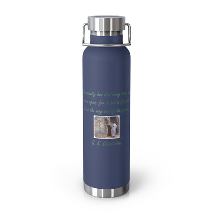 Inspirational Copper Vacuum Insulated Bottle - 22oz | Motivational Quote