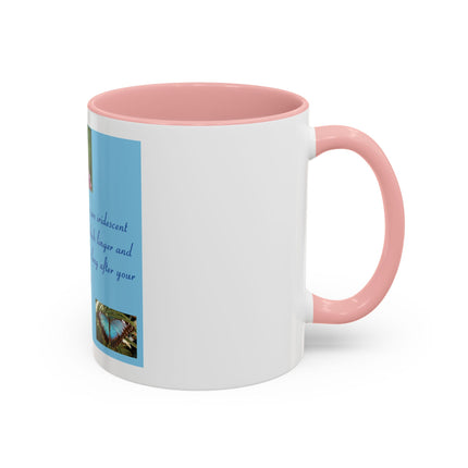 Butterfly Kindness Accent Coffee Mug — Rumi Inspirational Quote (11/15 oz)
