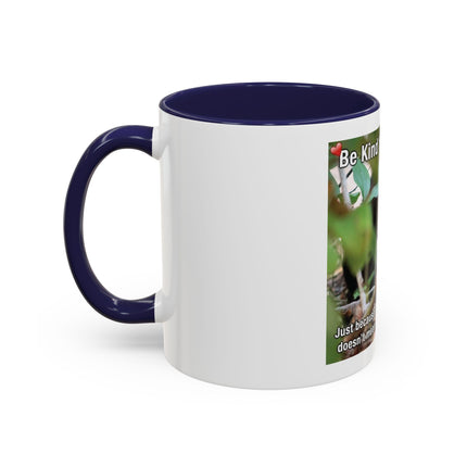 Be Kind to Feral Cats Accent Coffee Mug — Animal Rescue Cat Lover Gift (11/15oz)