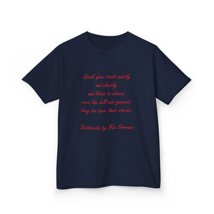 Kids Empowerment T-Shirt – “Speak Your Truth” – Cotton