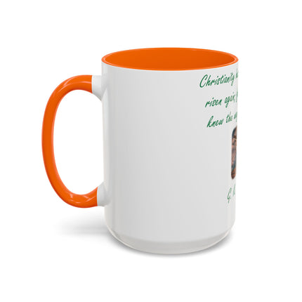 Chesterton Quote Mug – Resurrection Design – Accent Ceramic – 15oz
