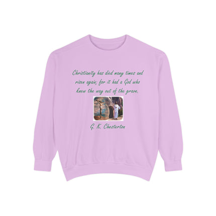Chesterton Quote Sweatshirt – Resurrection Design – Unisex