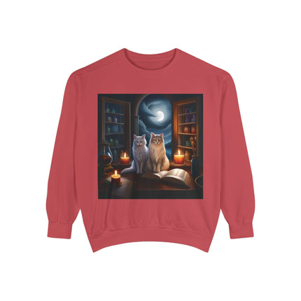 Cozy Cat Sweatshirt – Magical Workshop Design – Unisex Apparel
