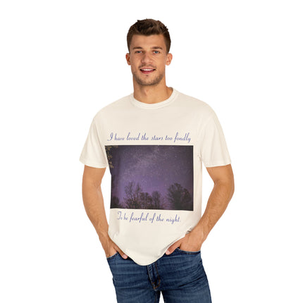 Unisex Starry Night T-Shirt - "I have loved the stars too fondly" Quote