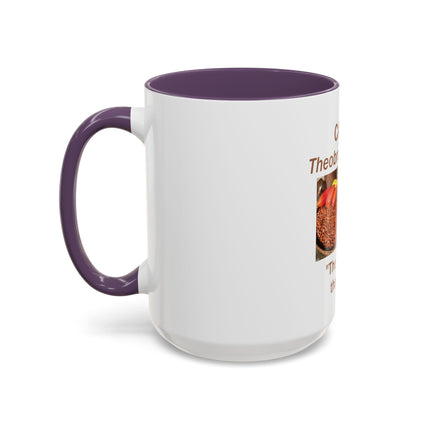 Cacao Coffee Mug – "The Food of the Gods" Botanical Cocoa Illustration (11/15 oz)