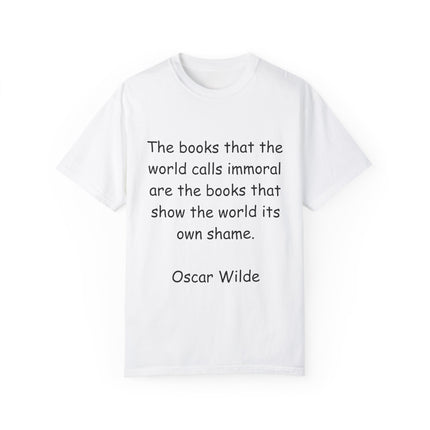 Oscar Wilde Quote Tee – “Books the World Calls Immoral” – Unisex Fit