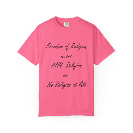 Freedom of Religion Unisex T-Shirt - Comfortable & Statement-Making Tee for All Beliefs