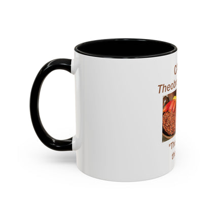 Cacao Coffee Mug – "The Food of the Gods" Botanical Cocoa Illustration (11/15 oz)