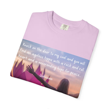 Inspirational Unisex Garment-Dyed T-shirt for Peace Lovers