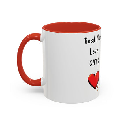 Real Men Love Cats Coffee Mug – 11oz Accent Mug