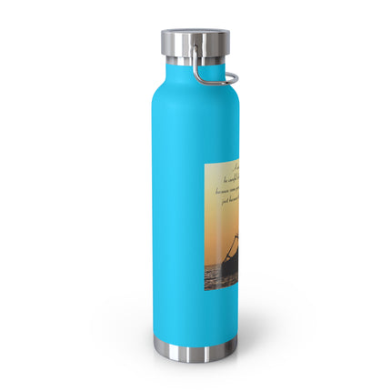 Inspirational Copper Vacuum Insulated Bottle | 22oz Travel Mug for Adventure Lovers