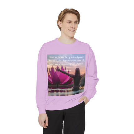 Inspirational Yoga Sweatshirt - 'Knock on the Door to My Soul'