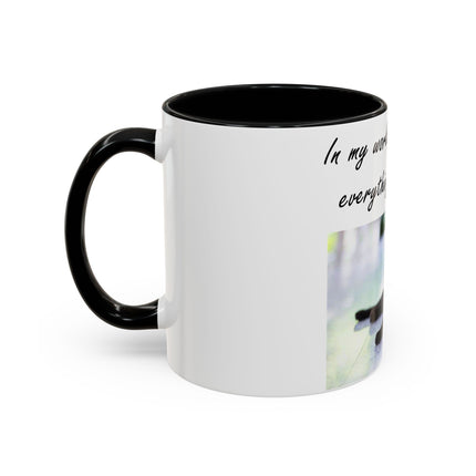 Cat Lover’s Accent Mug – “A Cat Makes Everything Better” – 11oz