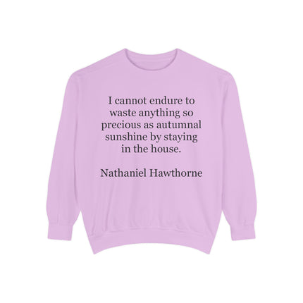 Sweatshirt — Nathaniel Hawthorne Autumn Quote Cozy Pullover