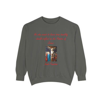 Saint Faustina Sweatshirt – Humility Quote – Unisex Crew
