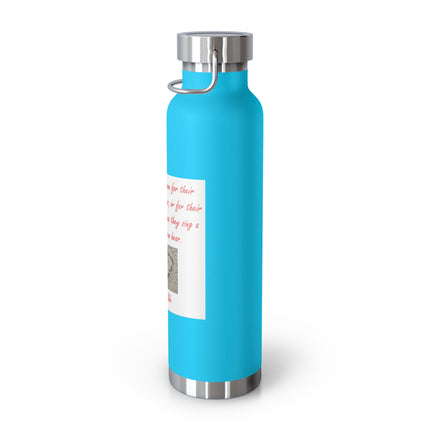 22oz Copper Insulated Bottle – Heart Design Gift Idea