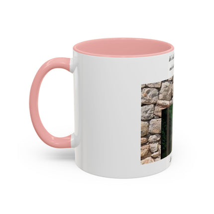 Newton Quote Accent Mug – 11oz Ceramic Cup with Bridge Message