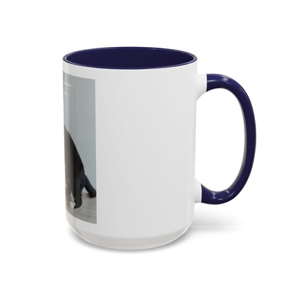 Cat Hug Coffee Mug – "Marriage is an Endless Sleepover" Accent Mug