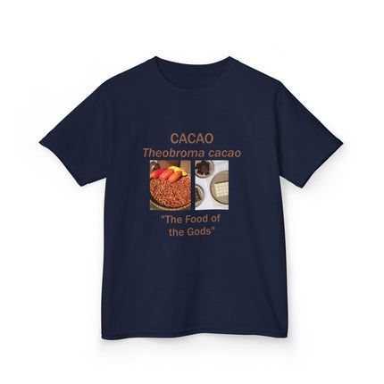 Cacao Kids Cotton Tee – “Food of the Gods” Graphic Shirt