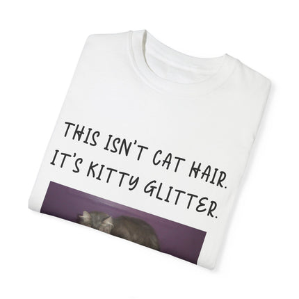 Kitty Glitter T-Shirt – Unisex Cat Lover Tee with Playful Quote