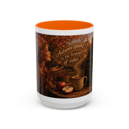 Autumn Speaks Coffee Mug — Fall Cider Rustic Accent Mug