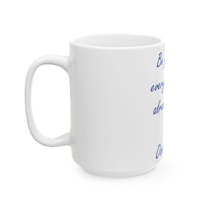 Inspirational Ceramic Mug – “Be Yourself” Quote, 15oz Gift