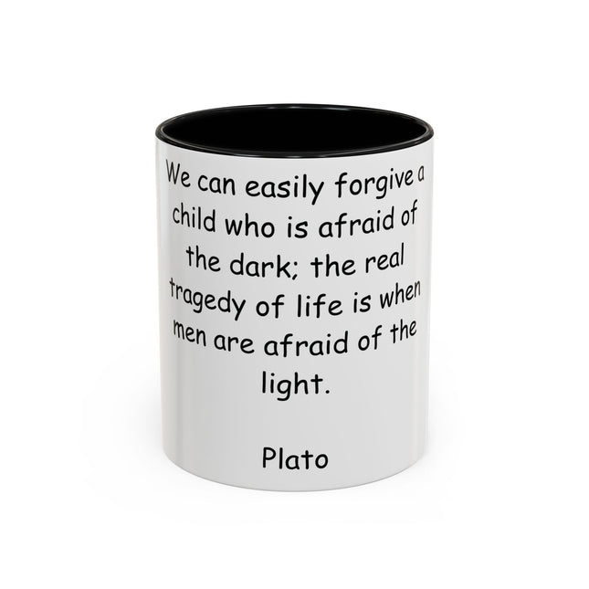 Plato Quote Ceramic Mug – 11oz Accent Cup for Daily Wisdom