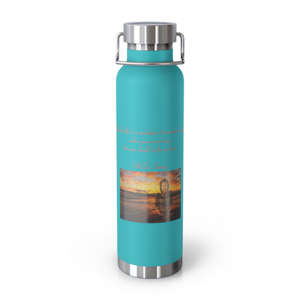 Zen Meditation Quote 22oz Vacuum Bottle — '20 Minutes...' Sunset Design