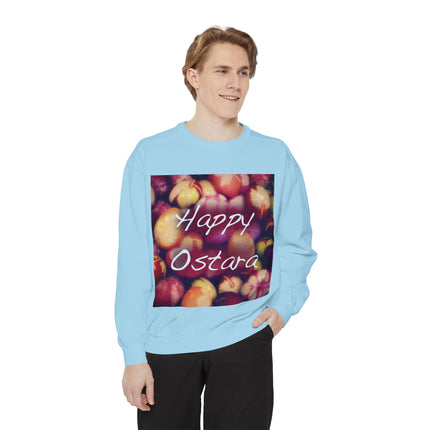 Happy Ostara Unisex Garment-Dyed Sweatshirt