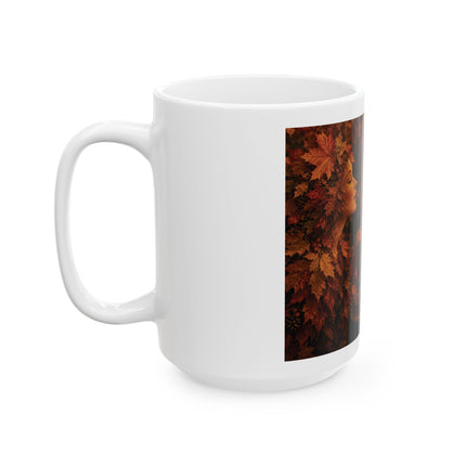 Autumn Speaks in the Language of Cider Ceramic Mug — Fall Apple Cider Coffee Cup (11oz, 15oz)