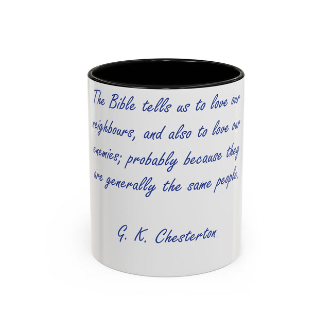 Chesterton Quote Mug – 11oz Accent Cup for Literary Peacemakers