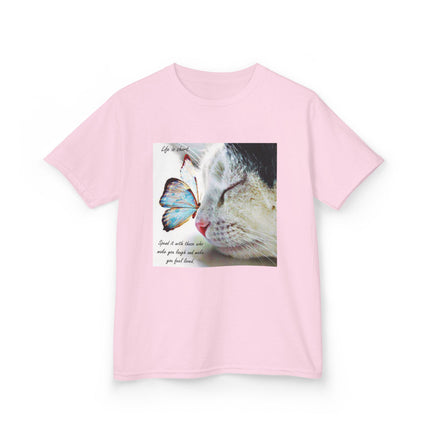 Butterfly Cat Kids Tee – Cute Graphic Shirt for Nature & Joy