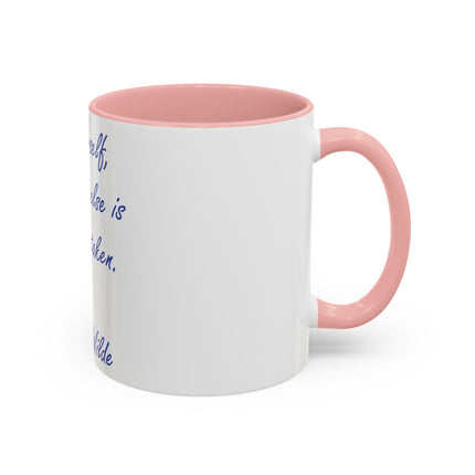 Inspirational Accent Mug – Oscar Wilde Quote, 11oz Ceramic Gift