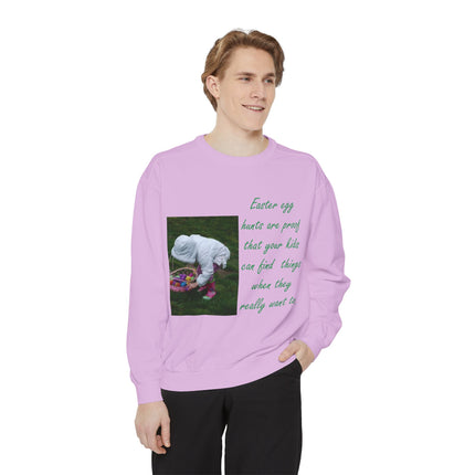 Easter Egg Hunt Sweatshirt - Unisex Garment-Dyed