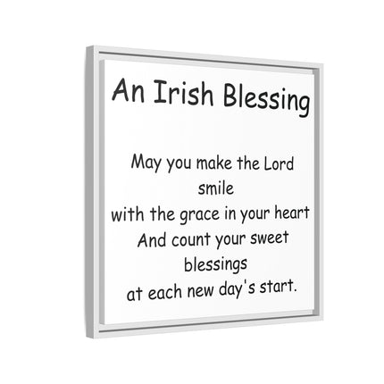 Canvas Wall Art — “An Irish Blessing” Framed Matte Print