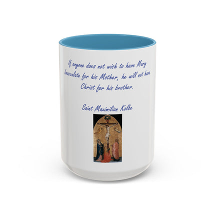 Religious Coffee Mug — Saint Maximilian Kolbe Quote & Sacred Image (11/15oz)