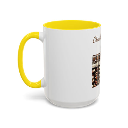 Chocolate Is Brain Fuel Coffee Mug — Chocolate Lovers Accent Mug (11/15oz)