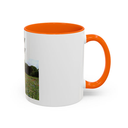 Bloom Wildly Floral Accent Coffee Mug — Inspirational Garden Photo 11/15oz