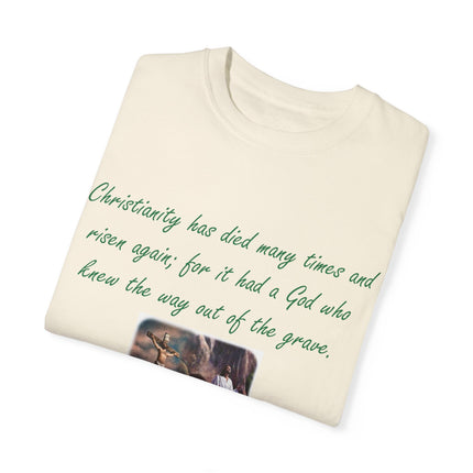 Chesterton Quote T-Shirt – Resurrection Design – Unisex Tee
