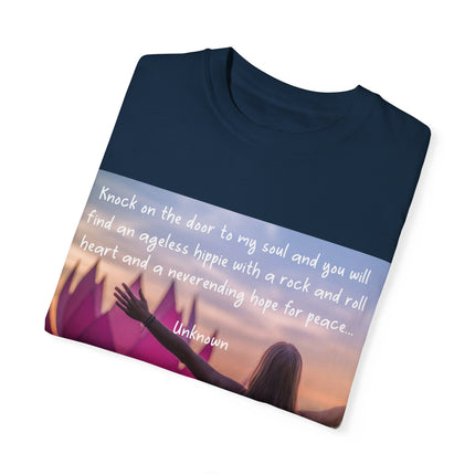 Inspirational Unisex Garment-Dyed T-shirt for Peace Lovers