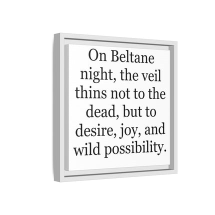 Beltane Quote Canvas Print — "On Beltane night..." Framed Wall Art