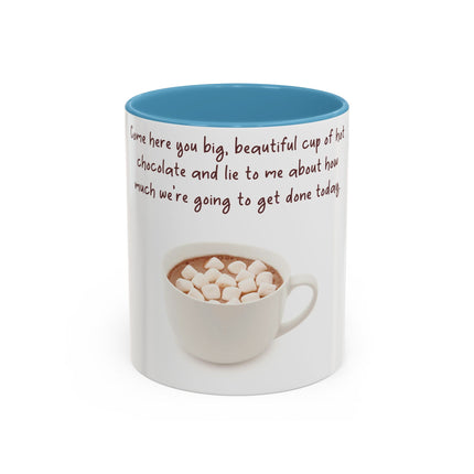 Funny Hot Chocolate Mug – “Lie to Me” Accent Ceramic – 11oz
