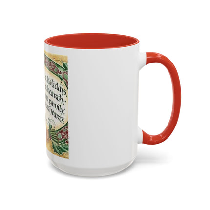 Blessed Be Your Holidays Coffee Mug — Holiday Celtic Greeting Accent Mug (11/15oz)