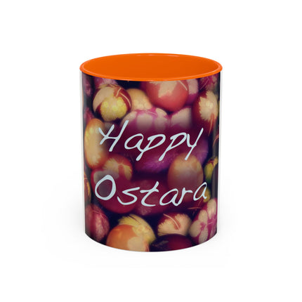 Ostara Accent Mug – 11oz Ceramic Cup with Colored Egg Design