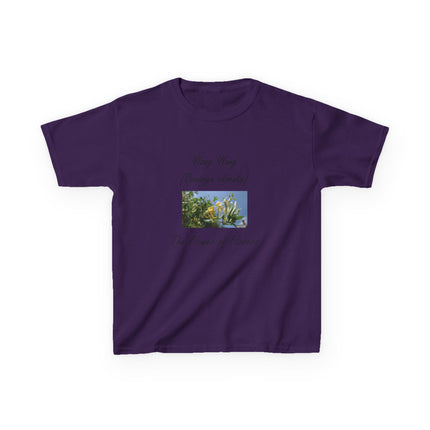 Ylang Ylang Kids Cotton Tee – “Flower of Flowers” Graphic Shirt