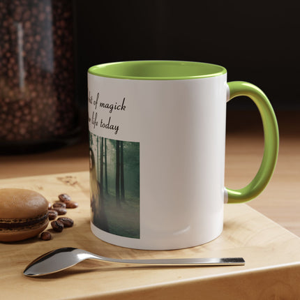 Magick Forest Accent Coffee Mug — "May a little bit of magick float into your life today"